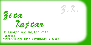 zita kajtar business card