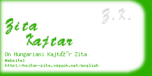 zita kajtar business card